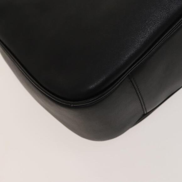 GUCCI Bamboo Hand Bag Leather Black Gold 001 001 - Picture 15 of 16